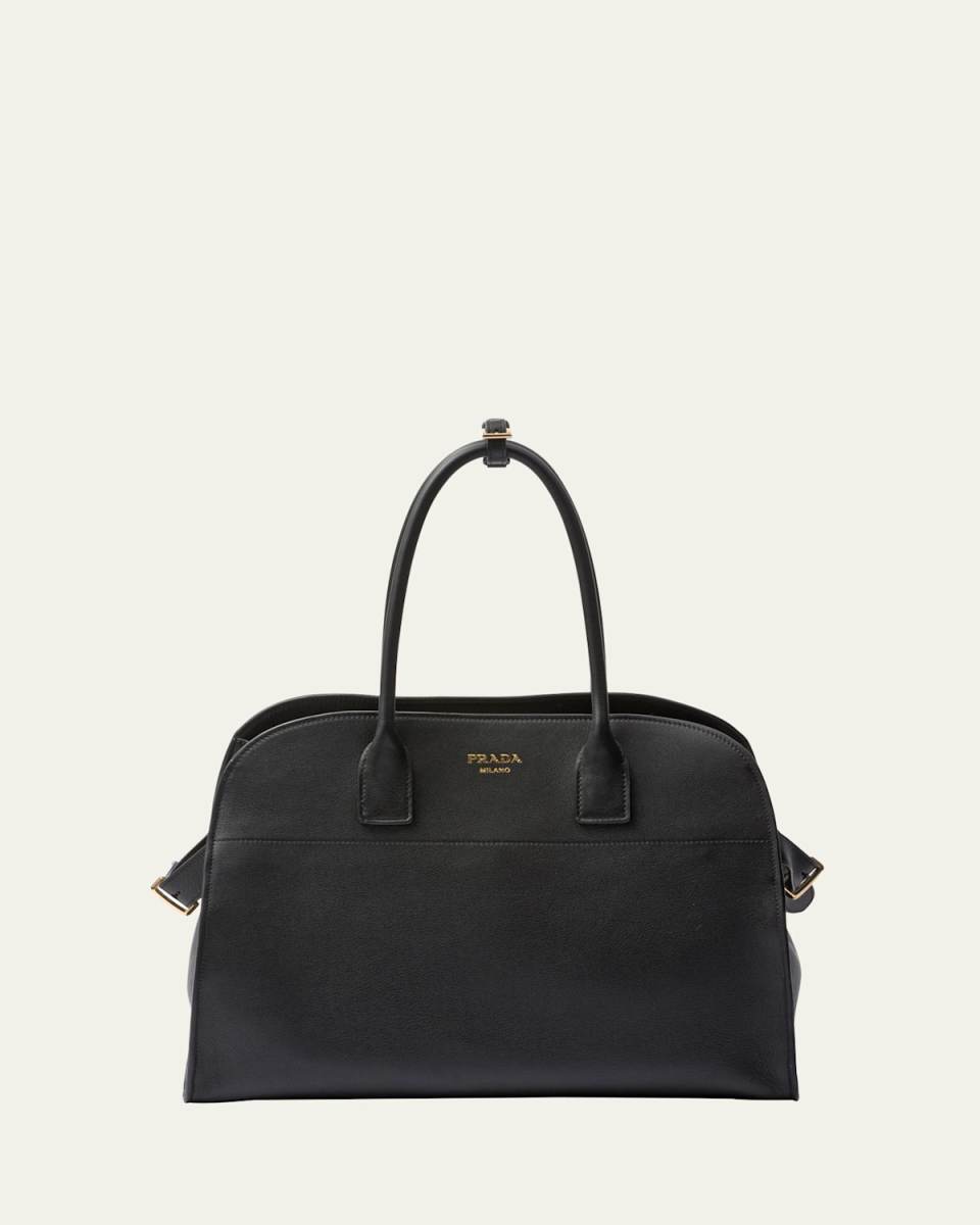 Grain Leather Top-Handle Bag